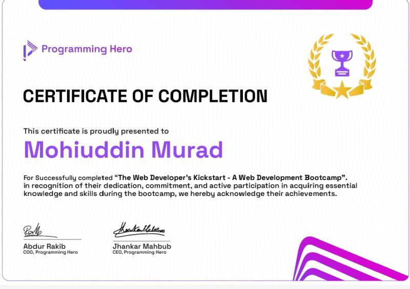 Web Development Bootcamp Graduate